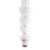 Pleaser ADORE-728F Sandalias de Plataforma transparente en blanco