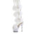 Pleaser ADORE-728F Sandalias de Plataforma transparente en blanco