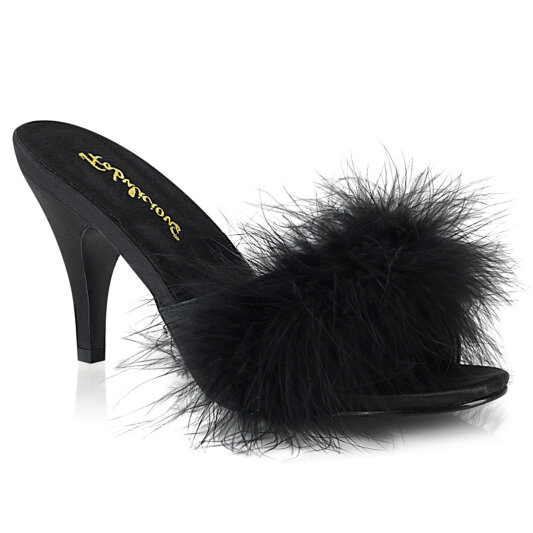 Fabulicious AMOUR-03 Zuecos Piel Sintética Negro