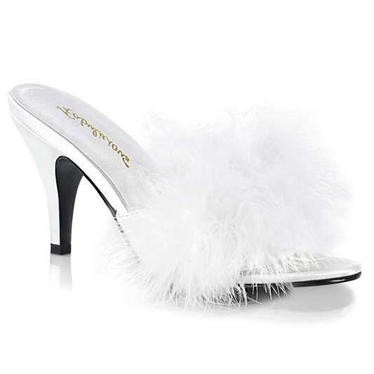 Fabulicious AMOUR-03 Zuecos Piel Sintética blanco