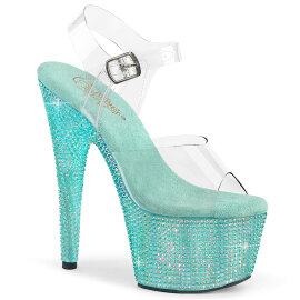 Pleaser BEJEWELED-708RRS Sandalias Plataforma Tono Claro...