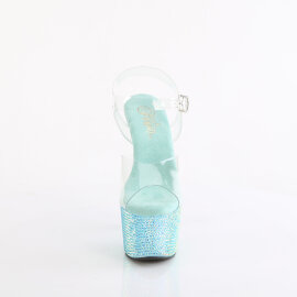 Pleaser BEJEWELED-708RRS Sandalias Plataforma Tono Claro...