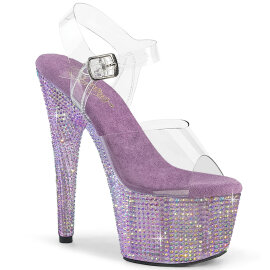 Pleaser BEJEWELED-708RRS Sandalias Plataforma Tono Claro...