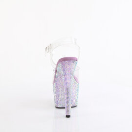 Pleaser BEJEWELED-708RRS Sandalias Plataforma Tono Claro pedrería Morado