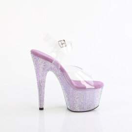 Pleaser BEJEWELED-708RRS Sandalias Plataforma Tono Claro pedrería Morado