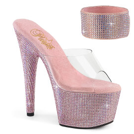 Pleaser BEJEWELED-712RS Zuecos Plataforma Tono Claro...
