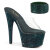Pleaser BEJEWELED-712RS Zuecos Plataforma Tono Claro pedrería verde esmeralda