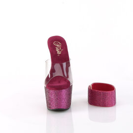 Pleaser BEJEWELED-712RS Zuecos Plataforma Tono Claro...