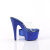 Pleaser BEJEWELED-712RS Zuecos Plataforma Tono Claro pedrería Azul