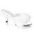 Fabulicious BELLE-301 Zuecos de Piel Sintética transparente Blanco