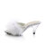 Fabulicious BELLE-301 Zuecos de Piel Sintética transparente Blanco