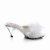 Fabulicious BELLE-301 Zuecos de Piel Sintética transparente Blanco