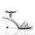 Fabulicious BELLE-316 Sandalias Tono Claro Metalizado Imitación Cuero Plata
