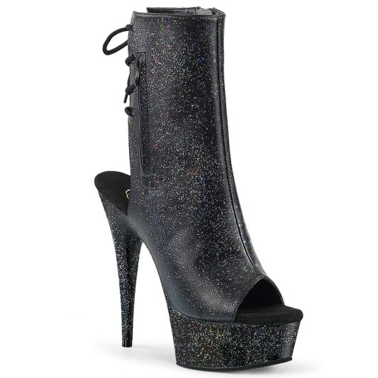 Pleaser Botín DELIGHT-1018MMG Negro Cuero Sintético EU-40 / US-10