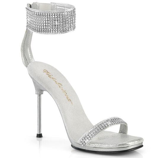 Fabulicious CHIC-40 Sandalias tejido pedrería plata
