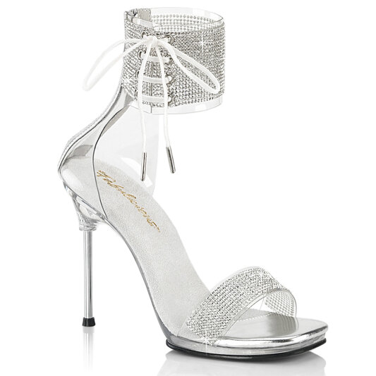 Fabulicious CHIC-47 Sandalias Tono Claro Plata rosa pastel
