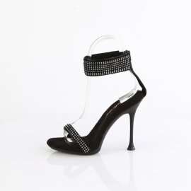 Fabulicious CUPID-440 Sandalias pedrería efecto Piel Negro