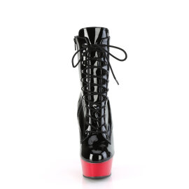 Pleaser DELIGHT-1020 Botines Plataforma Charol Negro