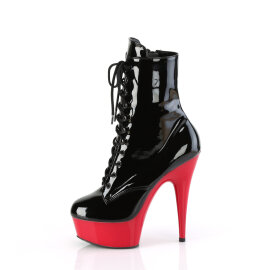 Pleaser DELIGHT-1020 Botines Plataforma Charol Negro