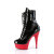 Pleaser DELIGHT-1020 Botines Plataforma Charol Negro