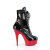 Pleaser DELIGHT-1020 Botines Plataforma Charol Negro