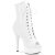 Pleaser DELIGHT-1021 Botines Plataforma Charol blanco