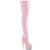Pleaser DELIGHT-3000HWR Botas por encima de la rodilla con Plataforma Charol rosa
