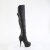 Pleaser DELIGHT-3018 Botas por encima de la rodilla con Plataforma de Piel Sintética color Negro