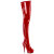 Pleaser DELIGHT-4000 Botas por encima de la rodilla con Plataforma Charol Rojo
