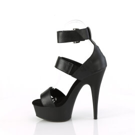 Pleaser DELIGHT-629 Sandalias Plataforma ecoPiel Negro