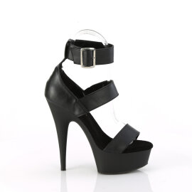 Pleaser DELIGHT-629 Sandalias Plataforma ecoPiel Negro