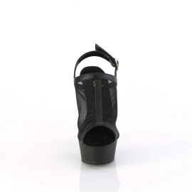 Pleaser DELIGHT-636 Sandalias Plataforma ecoPiel malla Negro