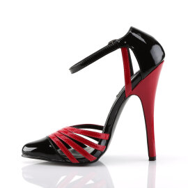 Devious DOMINA-412 Sandalias Charol Negro