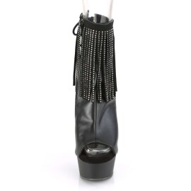 Pleaser Botín DELIGHT-1018RSF Negro Cuero Sintético EU-35 / US-5