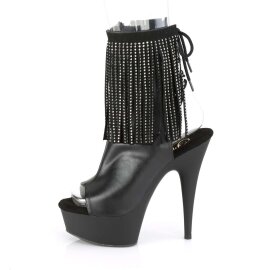 Pleaser Botín DELIGHT-1018RSF Negro Cuero Sintético EU-35 / US-5