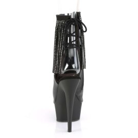 Pleaser Botín DELIGHT-1018RSF Negro Cuero Sintético EU-35 / US-5