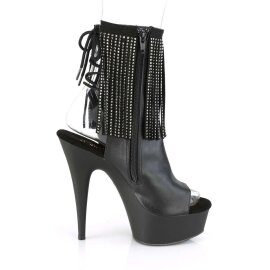 Pleaser Botín DELIGHT-1018RSF Negro Cuero Sintético EU-35 / US-5