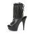 Pleaser Botín DELIGHT-1018RSF Negro Cuero Sintético EU-38 / US-8