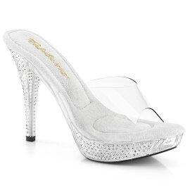 Fabulicious ELEGANT-401 Zuecos con Plataforma  Transparente