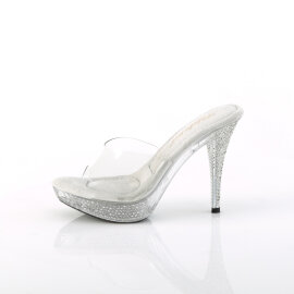 Fabulicious ELEGANT-401 Zuecos con Plataforma  Transparente