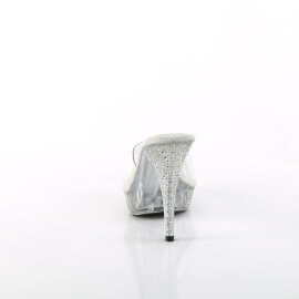 Fabulicious ELEGANT-401 Zuecos con Plataforma  Transparente