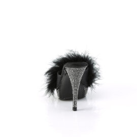 Fabulicious ELEGANT-401 Zuecos con Plataforma de Piel Sintética Negro