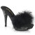 Fabulicious ELEGANT-401 Zuecos con Plataforma de Piel Sintética Negro