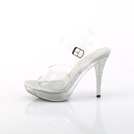 Fabulicious  ELEGANT-408ABRS Sandalias Plataforma Tono Claro pedrería Transparente