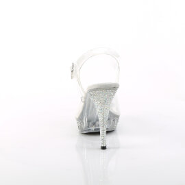 Fabulicious  ELEGANT-408ABRS Sandalias Plataforma Tono Claro pedrería Transparente