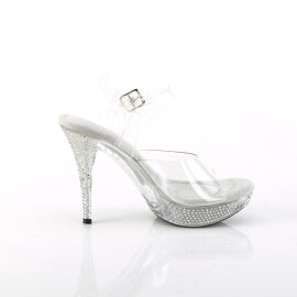 Fabulicious  ELEGANT-408ABRS Sandalias Plataforma Tono Claro pedrería Transparente