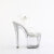 Pleaser ENCHANT-708AQUA-04 Sandalias con Plataforma plata brillante transparente
