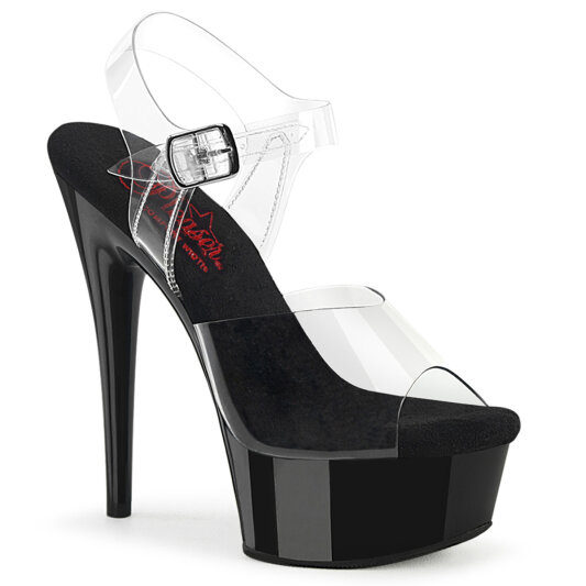 Pleaser EXCITE-608 Sandalias con Plataforma transparente