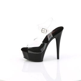 Pleaser EXCITE-608 Sandalias con Plataforma transparente