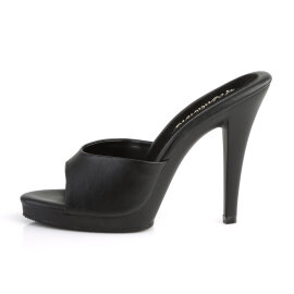 Fabulicious FLAIR-401-2 Zuecos Piel Sintética Negro
